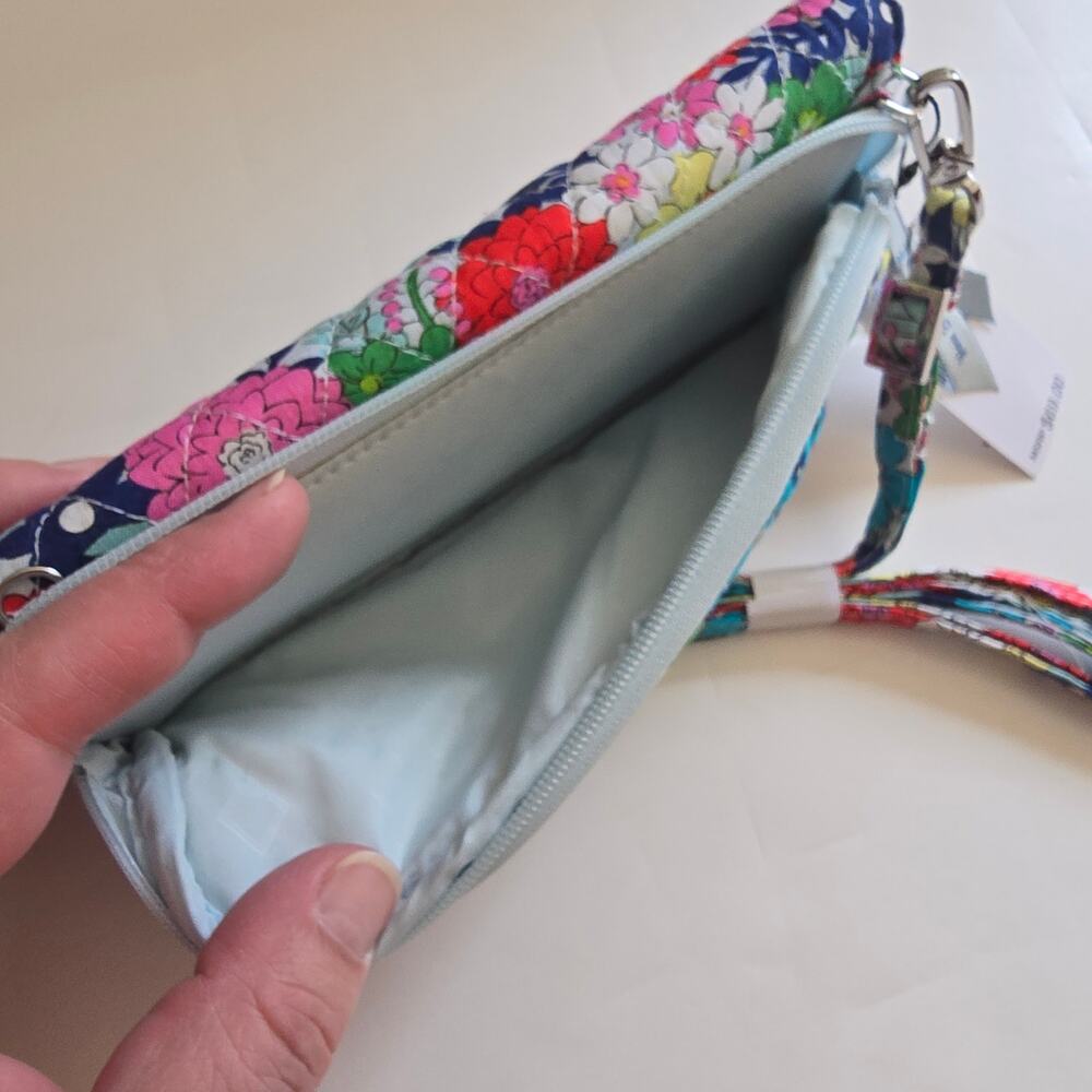 NWT Vera Bradley Far Out RFID Crossbody Wallet Wristlet - Picture 7 of 7